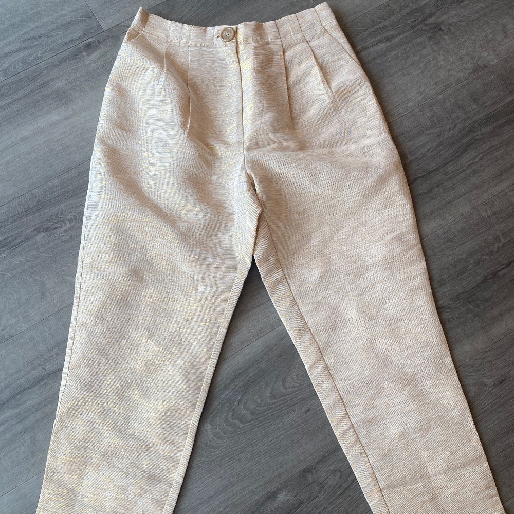 Anthropologie Corey Lynn Calter Gold Cropped Pants Sz XS